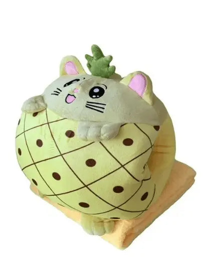 Plushies | Adorable Pineapple Plush Pillow with Cozy Blanket - Perfect for Relaxation and Gifting - Bonte Farm