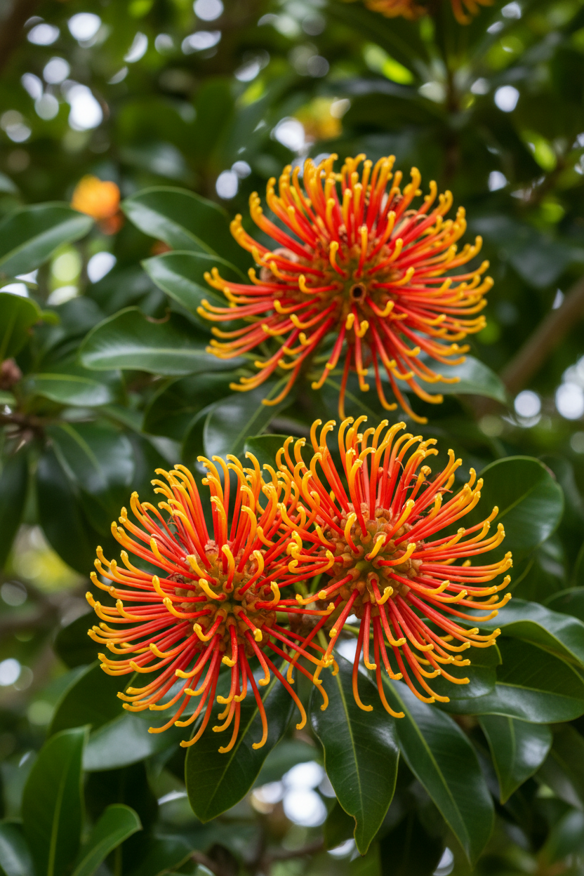 Stenocarpus sinuatus: Firewheel Tree - Ornamental Evergreen